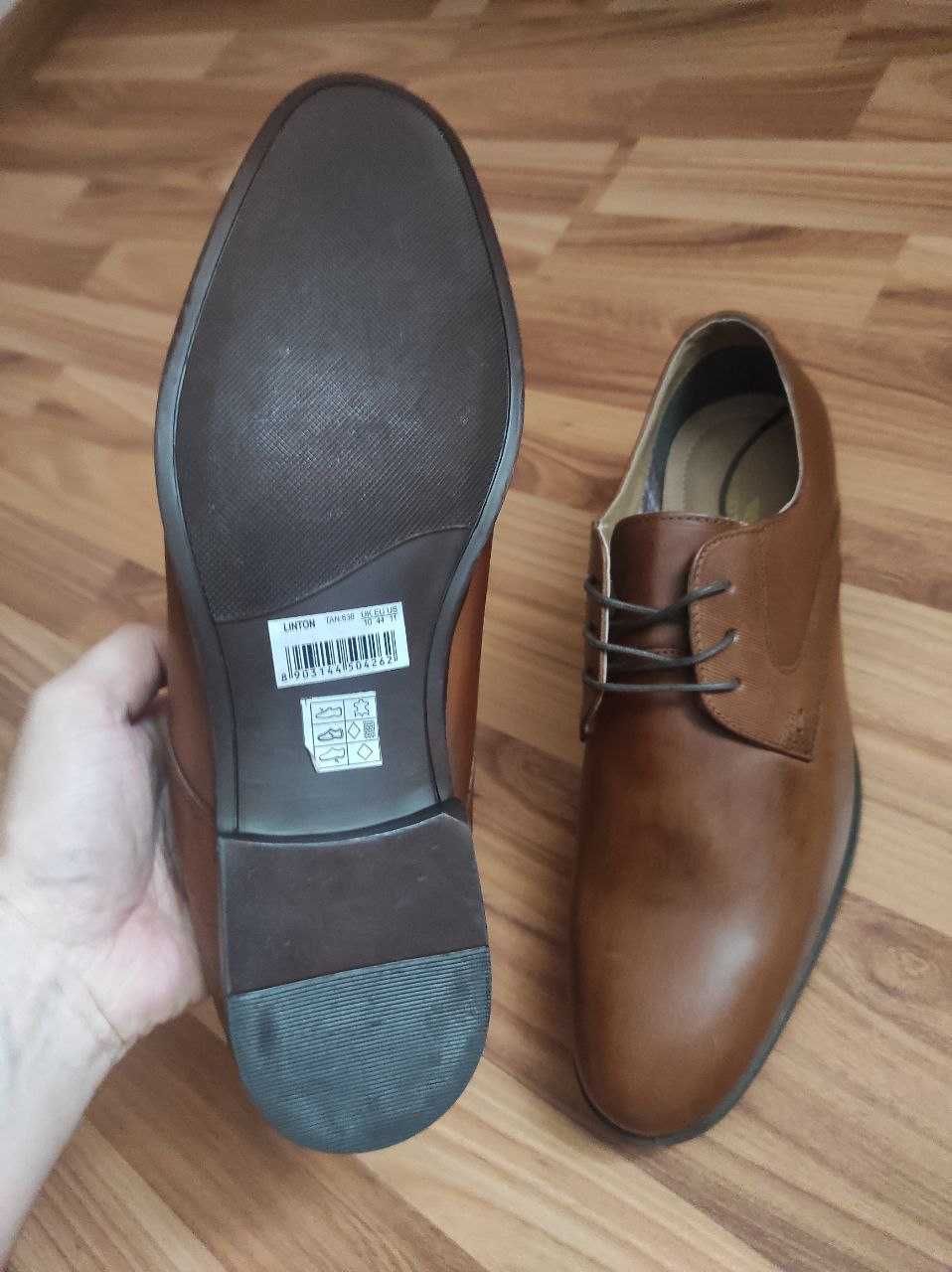 Нові шкіряні туфлі від RedTape Lunton Tan 46p.