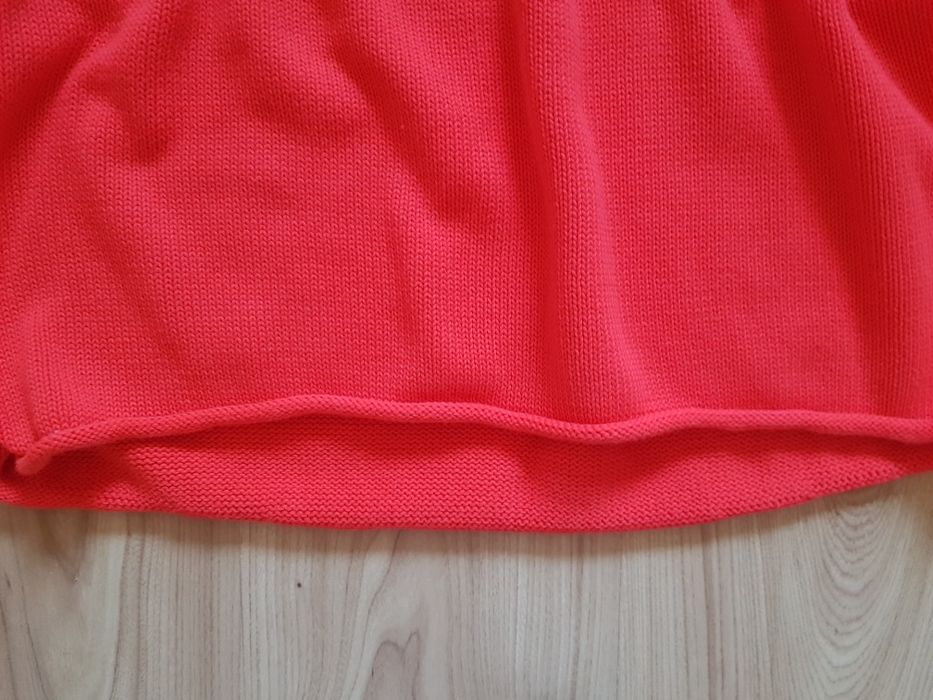 H&M sweter neonowa czerwień *oversize* M