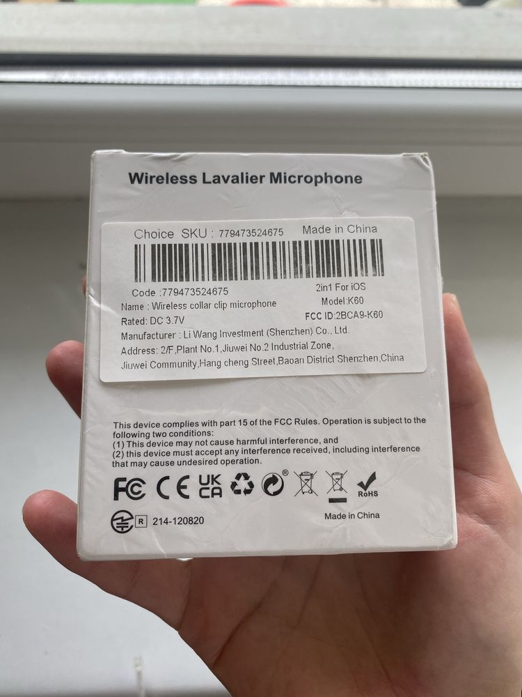 Bezprzewodowy mikrofon do telefonu Wireless Lavalier Microphone