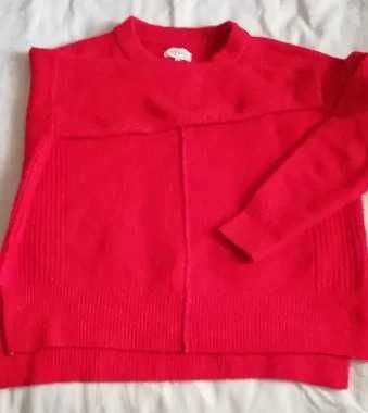 Sweterek damski czerwony wkładany przez głowę, Reserved , rozmiar M/L