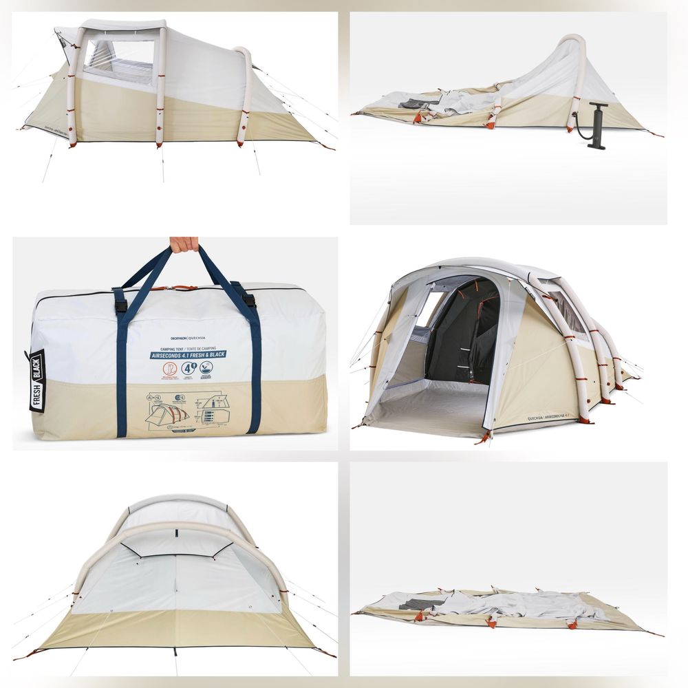 Namiot Decathlon Quechua Air Seconds 4.1 F&B - dmuchany (jak NOWY)