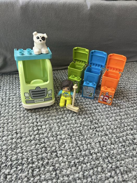 Lego Duplo pociag elektryczy, smieciarka, zoo - zestaw xxl