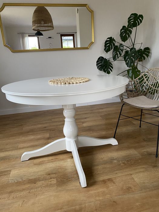 bialy stol ikea okragly owalny