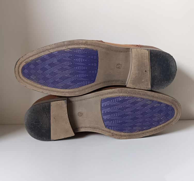Super buty półbuty męskie brązowe sznurowane oxfordy mokasyny jesień43