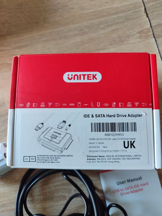 Unitek Y-3322A adapter USB3.0 do urządzeń SATA Nowy