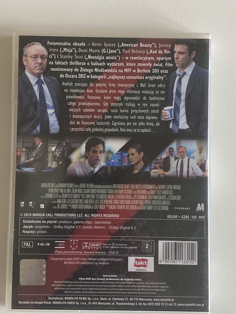 Chciwość dvd filmy Margin Call