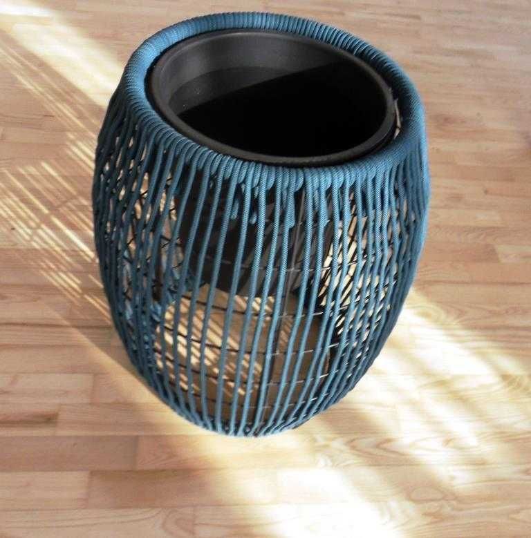 Duży oryginalny kwietnik TKMaxx turkus/ butelkowa zieleń 50 cm x 40 cm