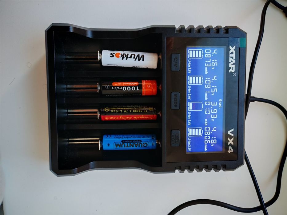 Акамулятори Li-ion 14500, 10440, NiMH 1.2v, litokalo, wurkuss, quantum