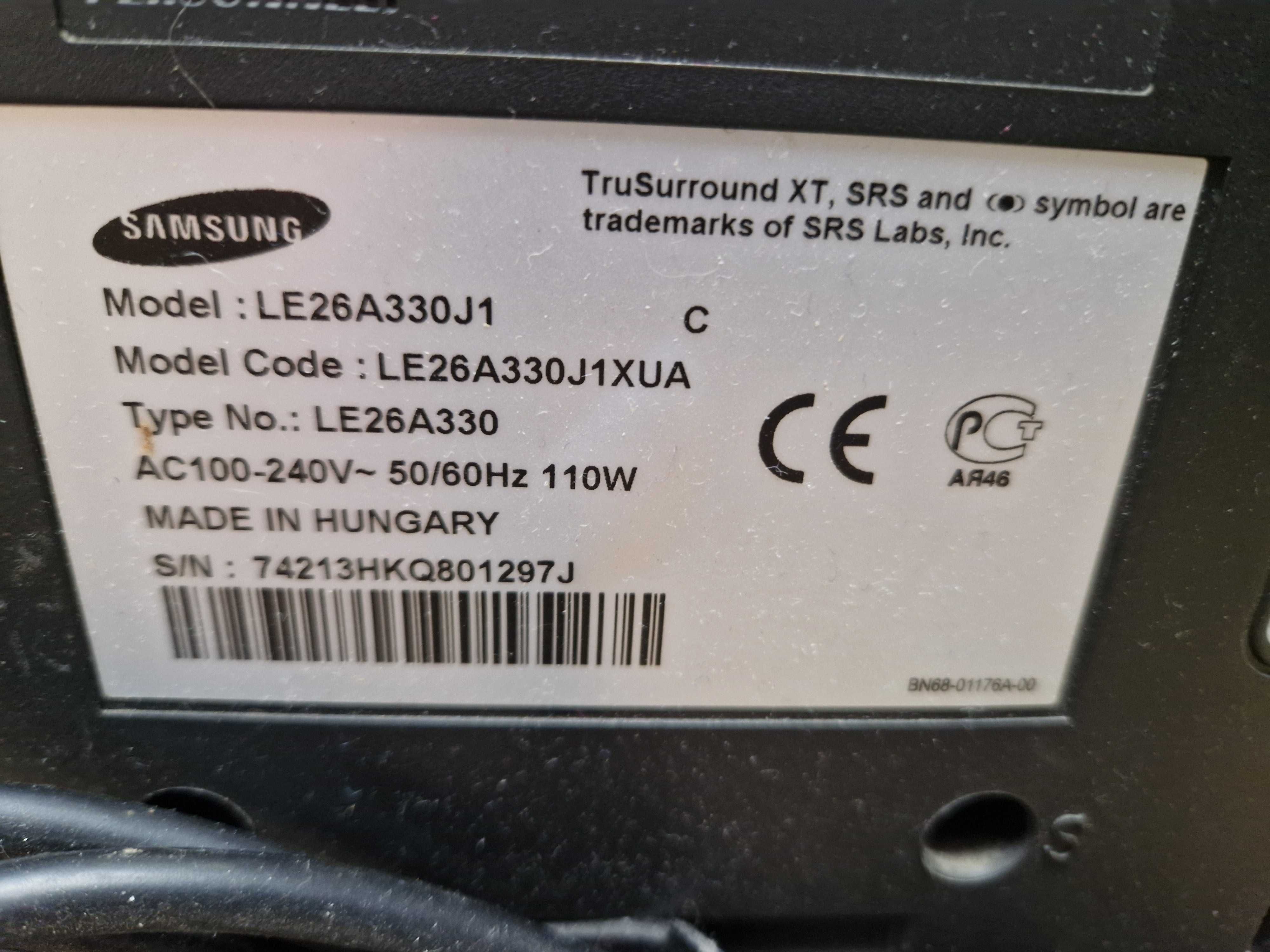 Продам Телевизор LCD 26 SAMSUNG LE26A330J под ремонт НЕТ изображения
