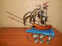 Статуэтка, статуетка, модель корабль, конструктор кораблик под доделку