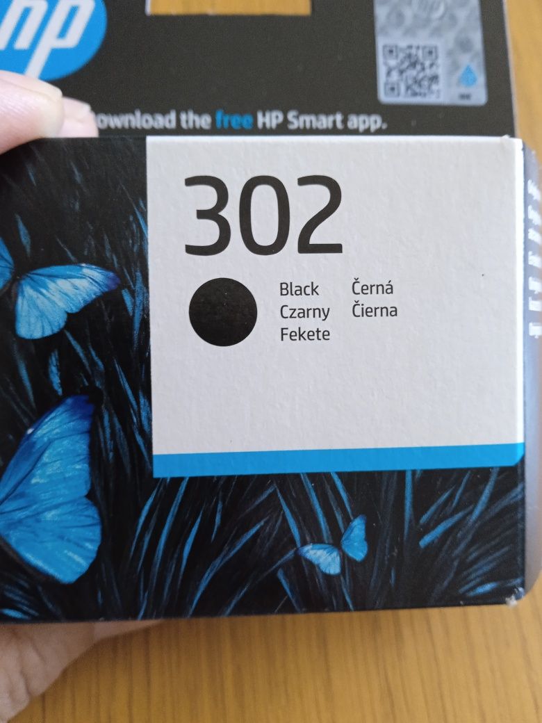 Tusz czarny HP 302 nowy długa data