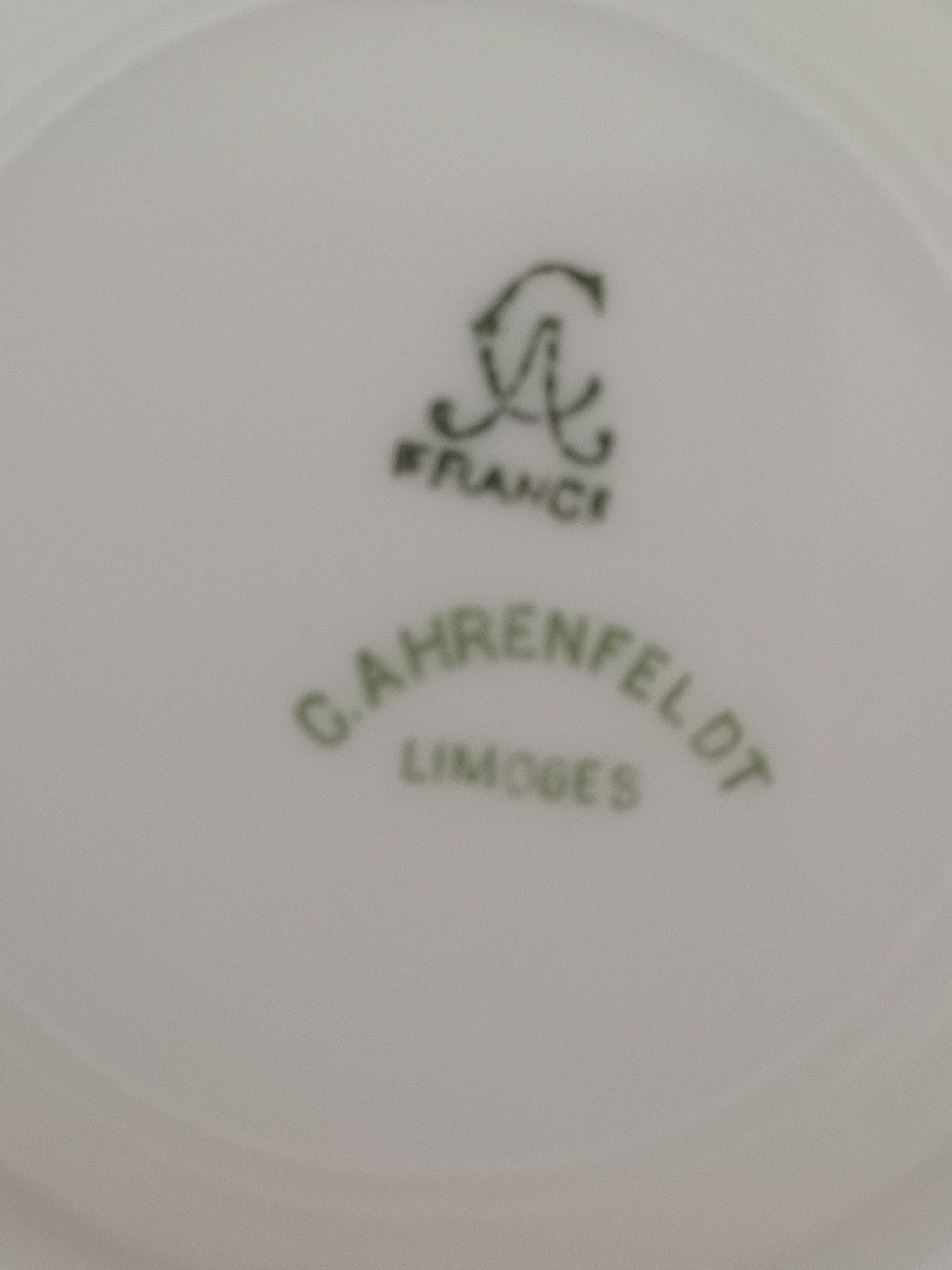 Charles Ahrenfeldt Limoges France espresso filizanka złoto kobalt