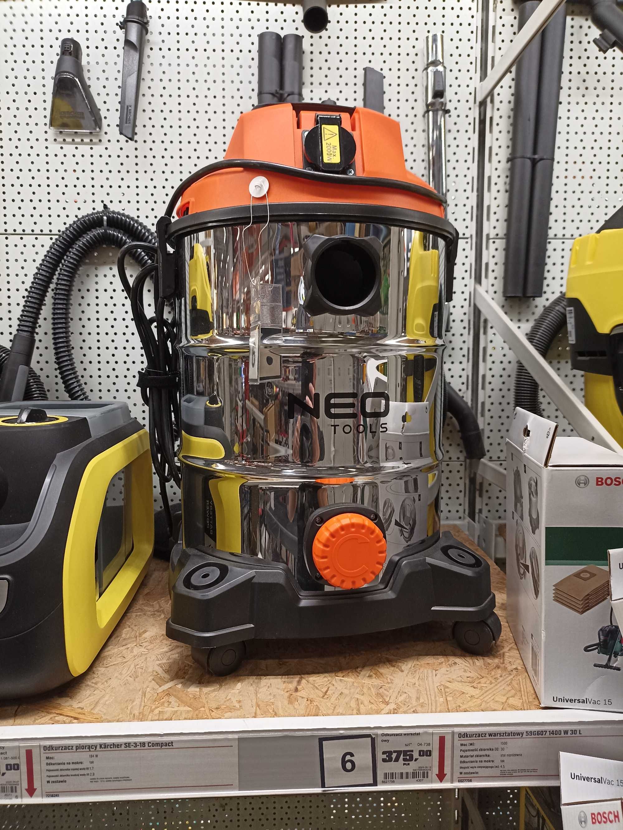 Odkurzacz przemysłowy - warsztatowy - NEO TOOLS - 1400W - NOWY - TANIO