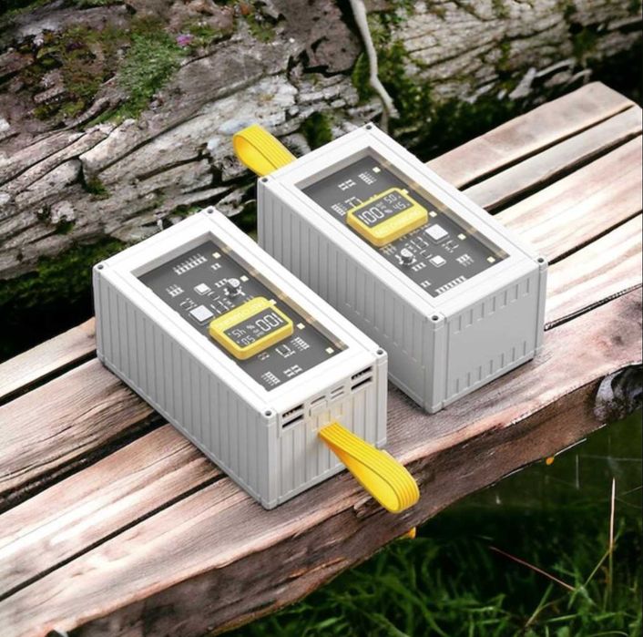 Повербанк 30000 mAh 22.5W у вигляді контейнера Білий та Чорний