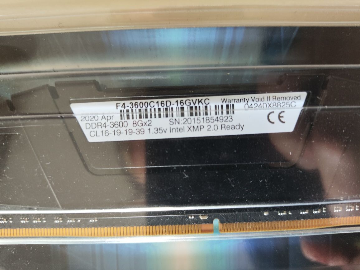 RAM GSkill Ripjaws DDR4-3600 2x8 gb