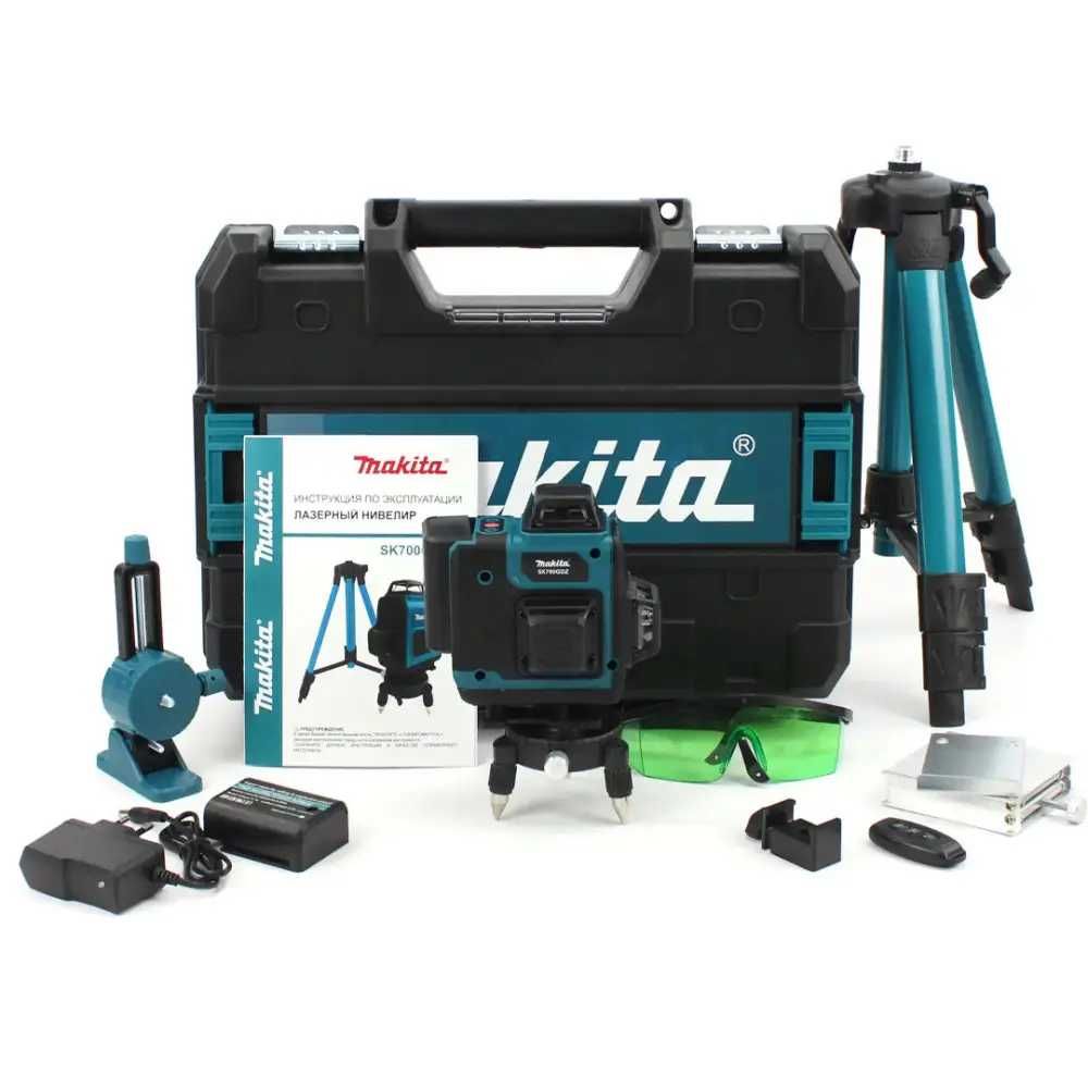 Makita 3D-4D: Лазерний нівелір із 16 променями та штативом.Арт. 4049