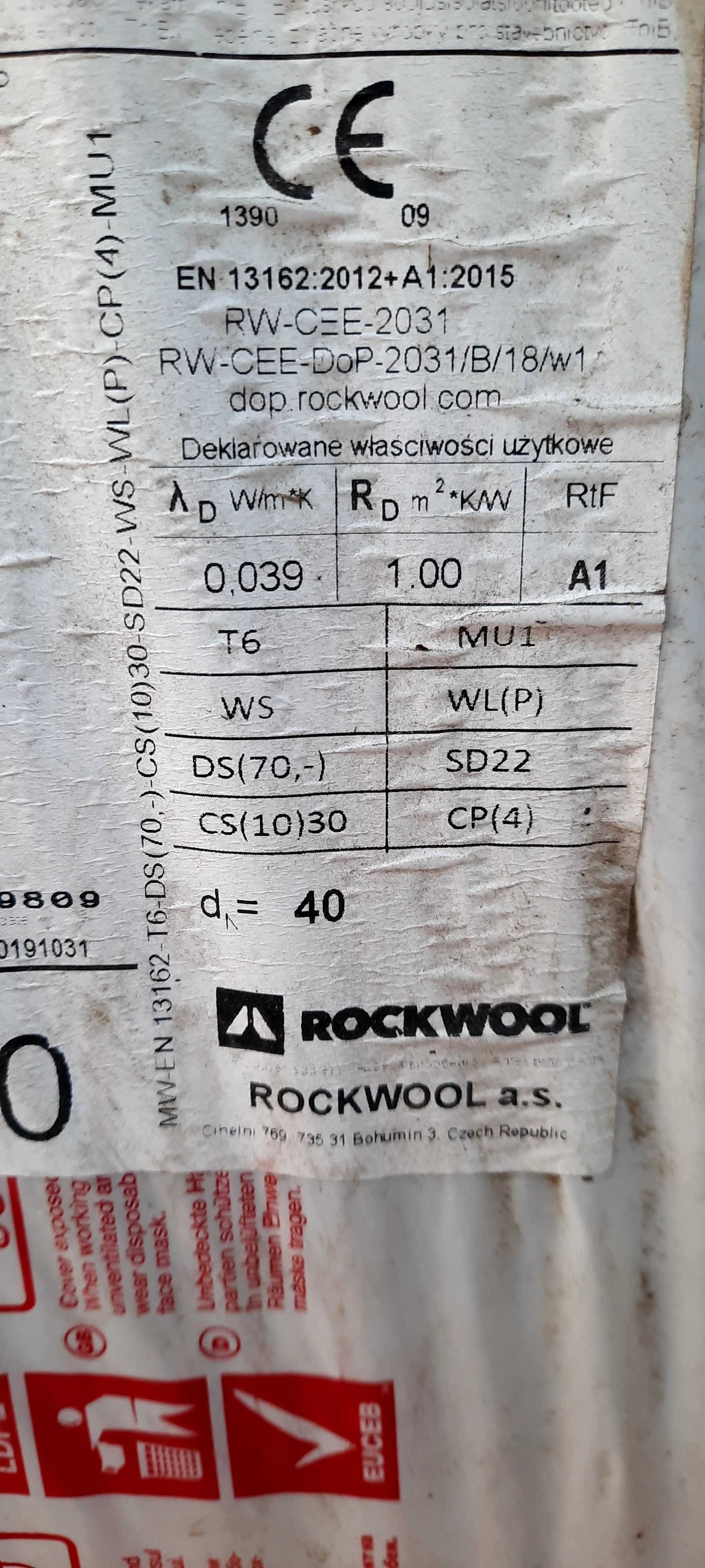 Wełna mineralana Rockwool Steprock  Plus 5 cm