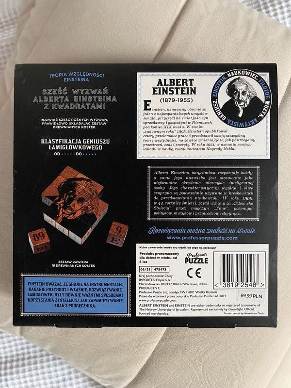 Łamigłówka logiczna Einsteina - zagadka klocki