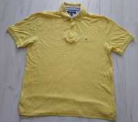 Piękna męska koszulka polo TOMMY HILFIGER rozmiar L XL żółta