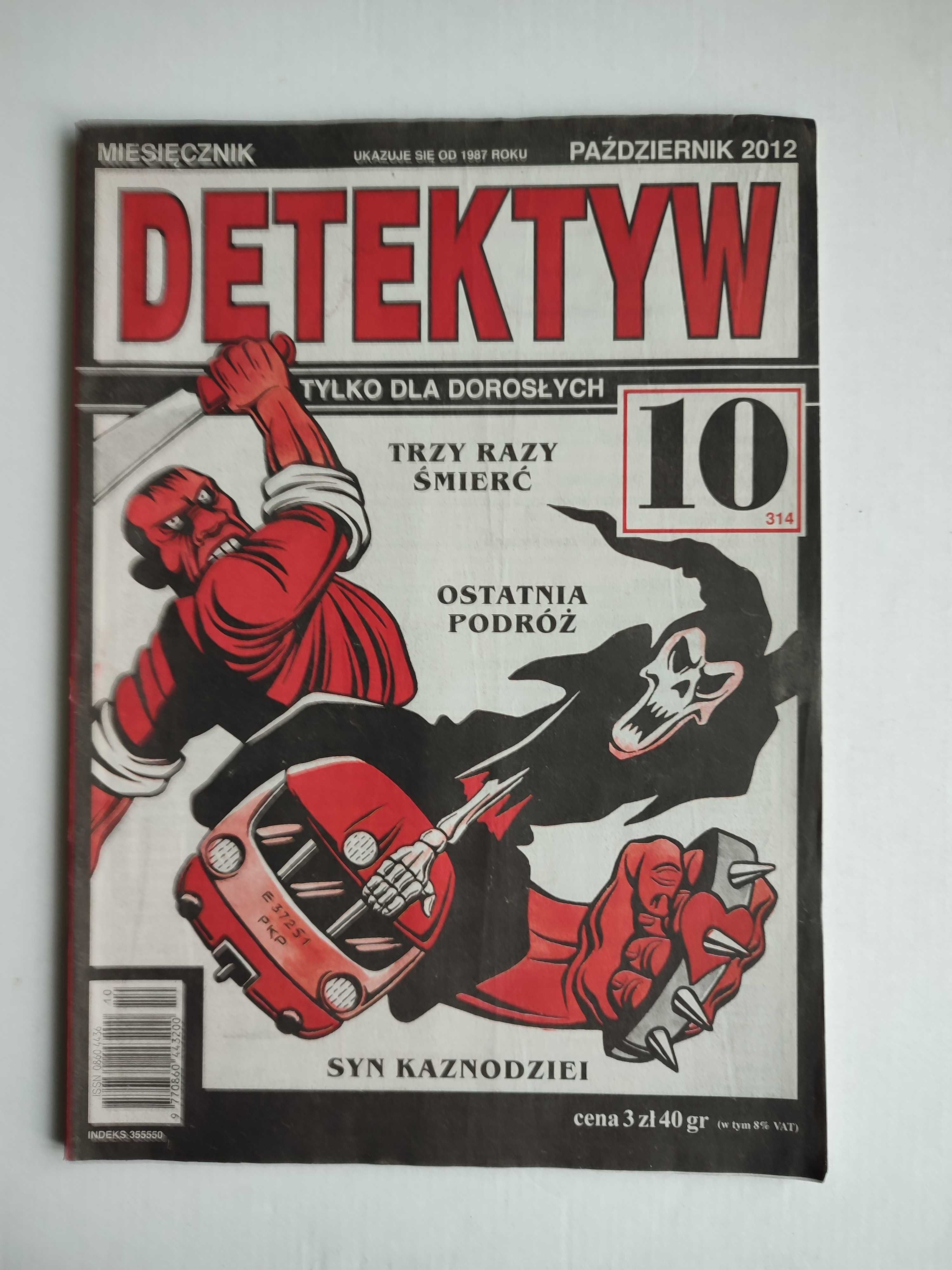 Czasopismo "Detektyw" z roku 2012 - 2zł/szt