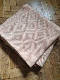 Kloryginalny koc pled chodnik dywanik narzuta 100% wełna