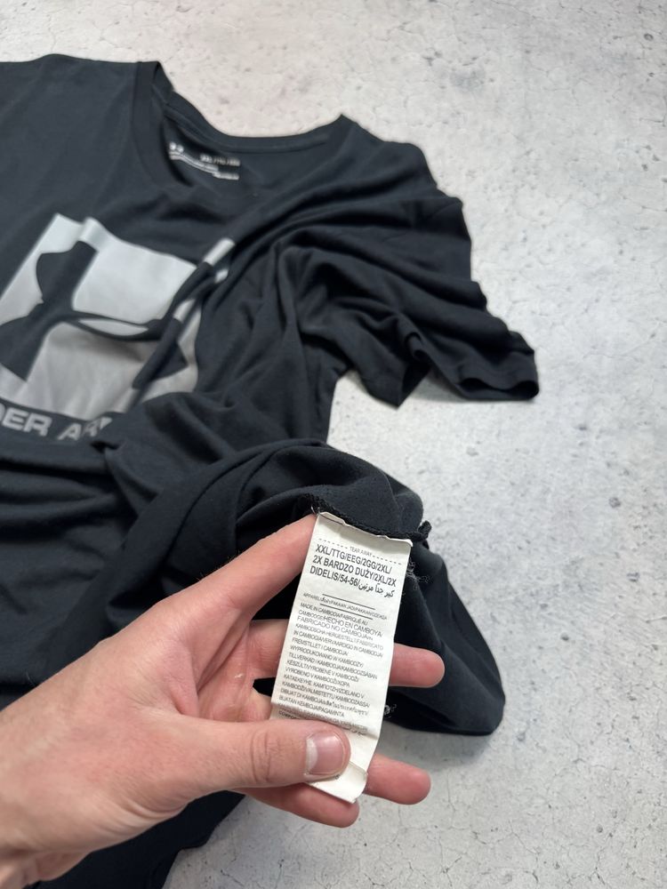 Мужская Футболка Under Armour С Большим Логотипом Оригинал XL-XXL