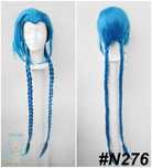 Cosplay wig LoL Arcane Jinx Peruka niebieska z warkoczami długa