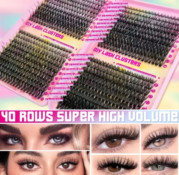 800шт Набір для нарощування накладних вій 800 шт 30D/40D/60D/80D