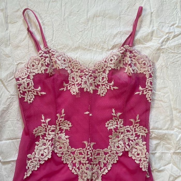 Intimissimi nowe body różowe seria Pretty Flowers sexy koronka S