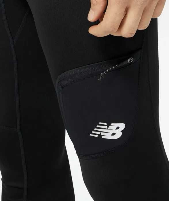 Męskie ciepłe getry do biegania New Balance NB Heat. Rozmiar S.