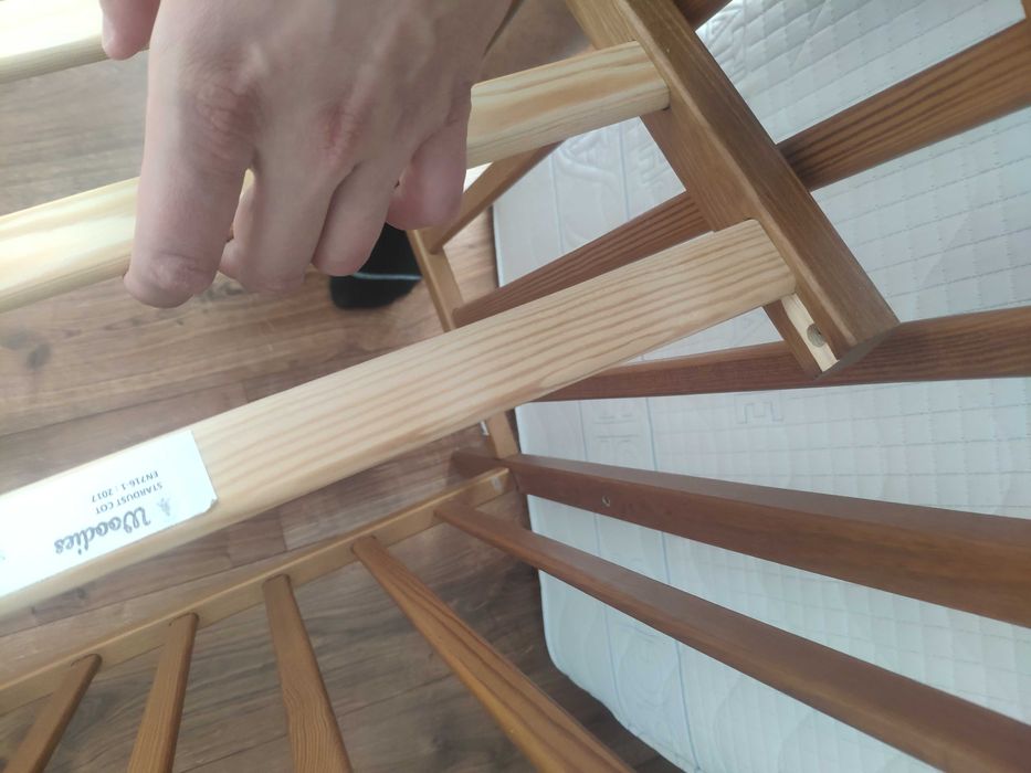 Łóżeczko WOODIES Stardust Cot+Przewijak WOODIES Classic ChangerVintage
