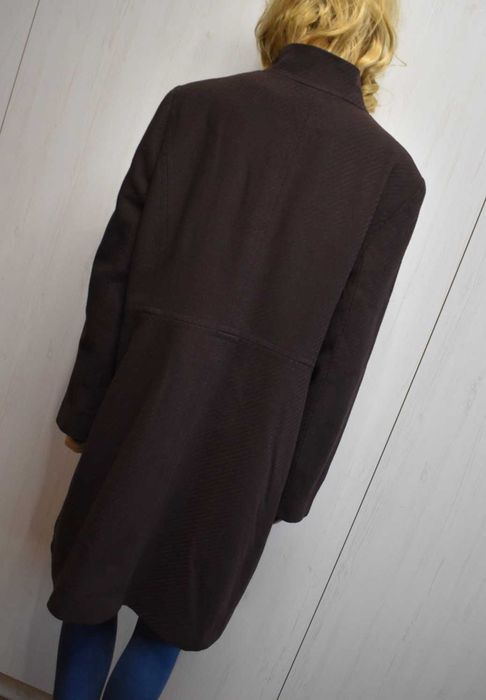 Płaszcz wełniany XL XXL 42 zimowy przejściowy elegancki do kolan