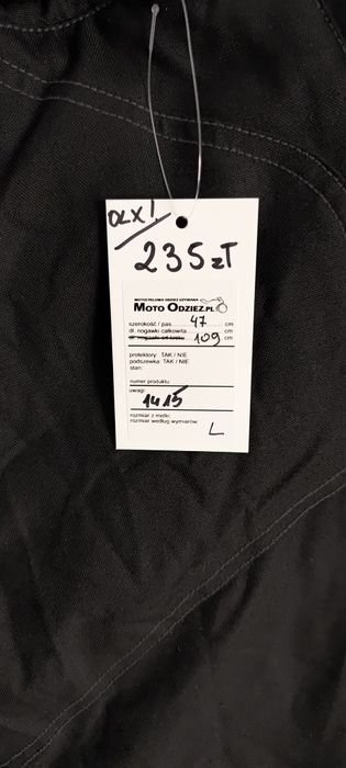 Spodnie motocyklowe tekstylne na motocykl MOTOLINE Rozmiar L 1415