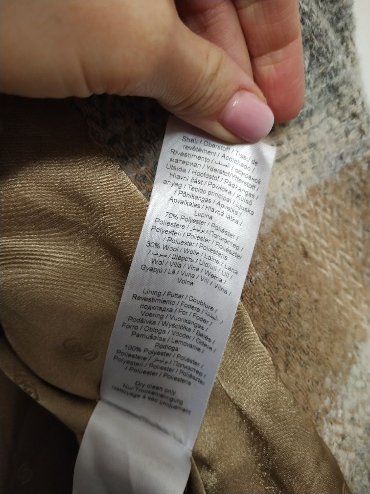 Płaszcz damski Gestuz welniany oversize jacket  S 34