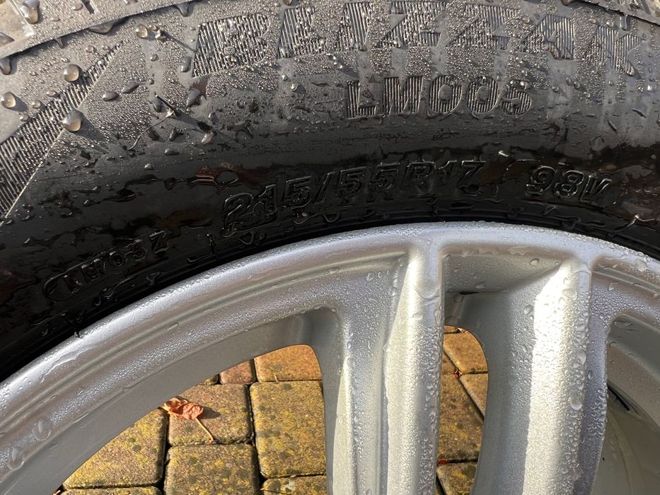 Литі диски з зимовою резиною 215/55/R17 розболтовка 5/112