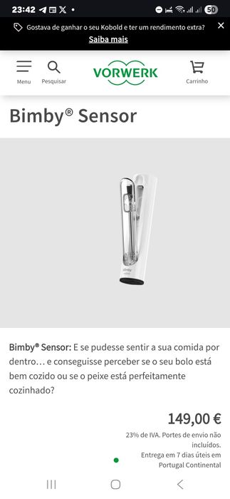 Bimby sensor, novo ainda embalado.