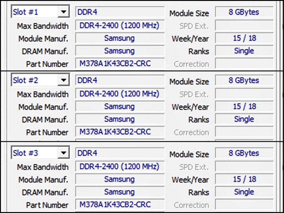DDR4 24GB Samsung 2400T -Komputer
