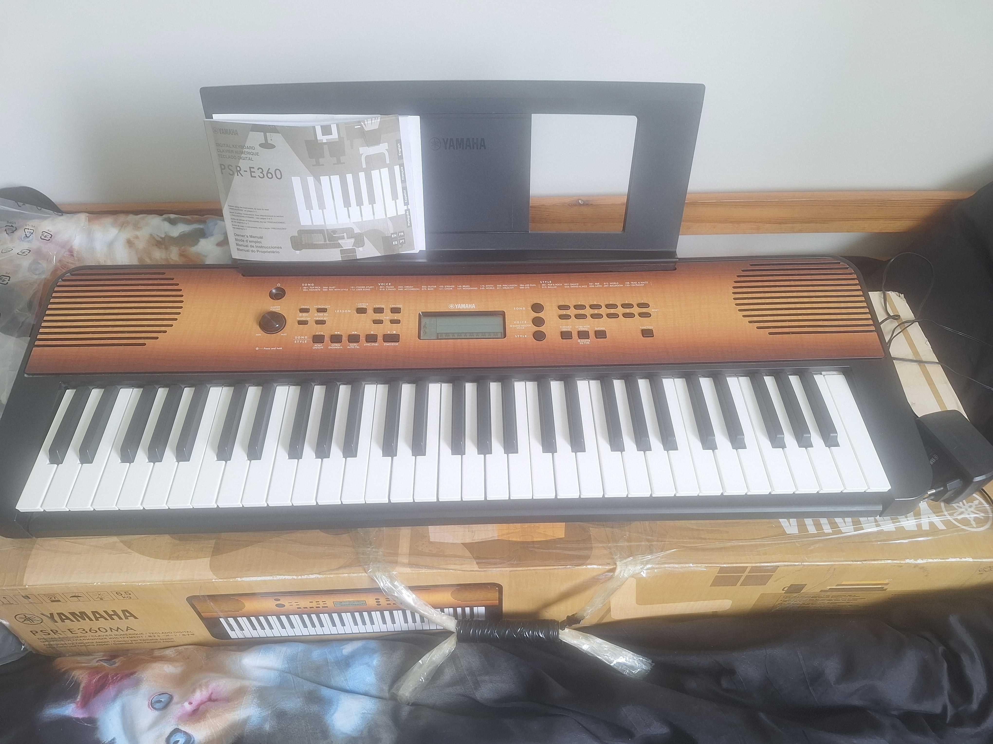 Yamaha PSR-E360MA - jak nowy! Komplet, pudełko, zasilacz