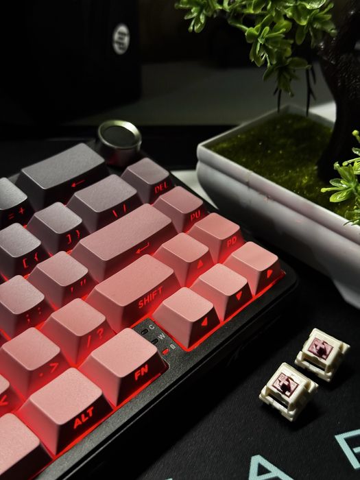 ‼️• Бездротова клавіатура Attack Shark X66 Pink  Gradient •‼️