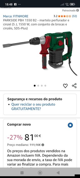 Martelo elétrico Parkside