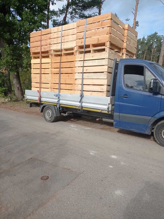 Skrzyniopalety drewniane na płozach 90 cm wysokie nowe