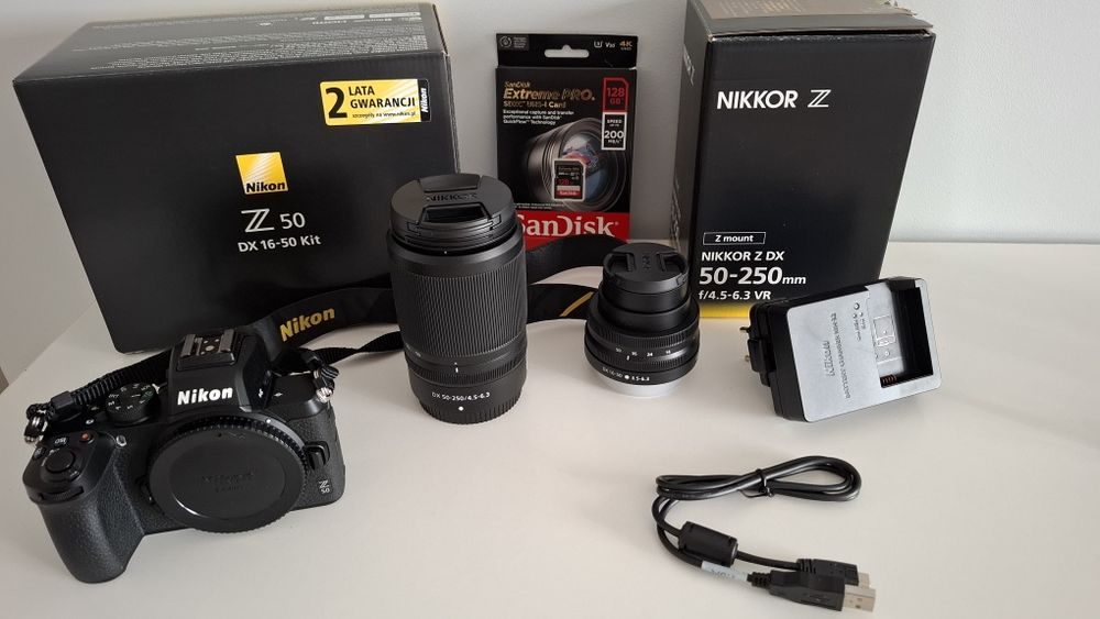 NOWY Aparat Nikon Z 50, 2 obiektywy + karta!