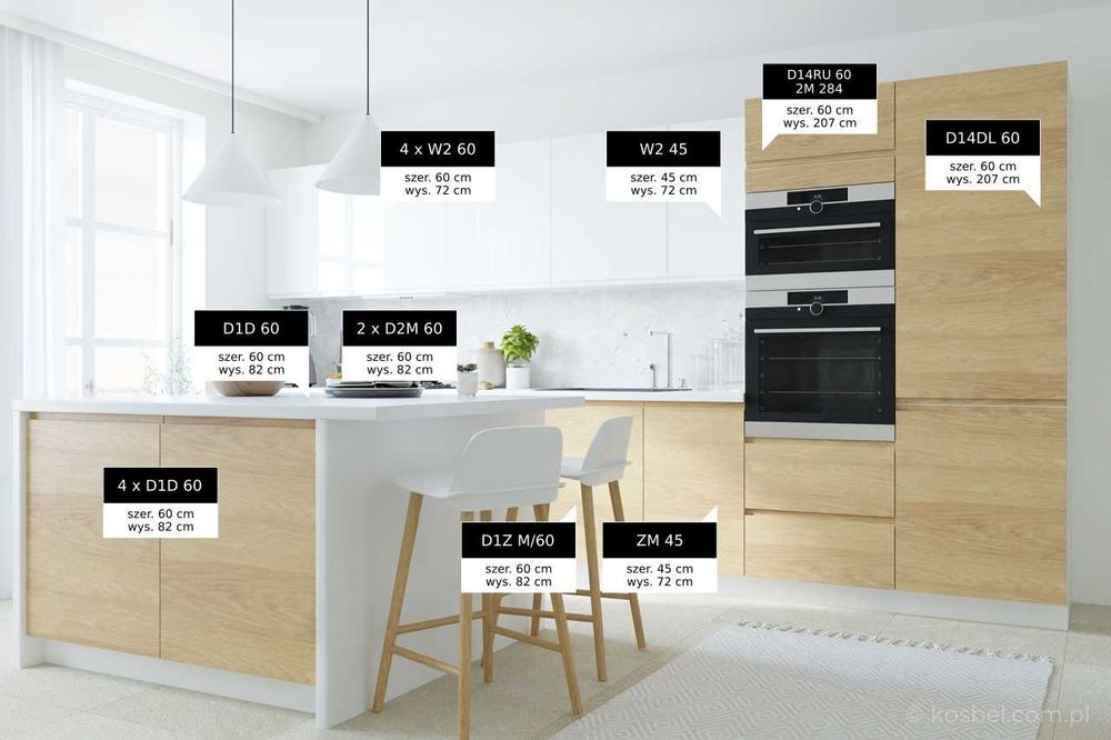 Kuchnia MADERA meble, szafki kuchenne mat TRANSPORT wycena [MK]