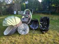ZESTAW WÓZEK niemowlęcy (gondola+spacerówka+fotelik nosidło)