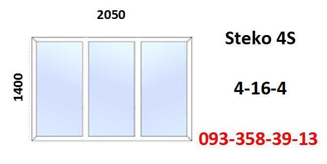 Окна, окно металлопластиковое, окно пластиковое, 2050х1400 глухое