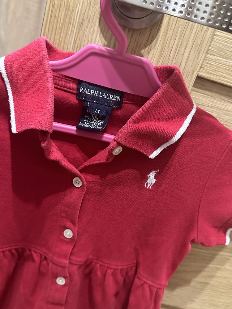 Sukienka Polo Ralph Lauren 2T czerwona sesja wigilia święta