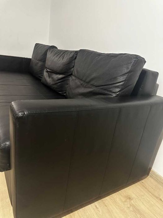 Sofa , kanapa FRIHETEN  3-osobowa, rozkładana,  czarny IKEA OKAZJA !!!