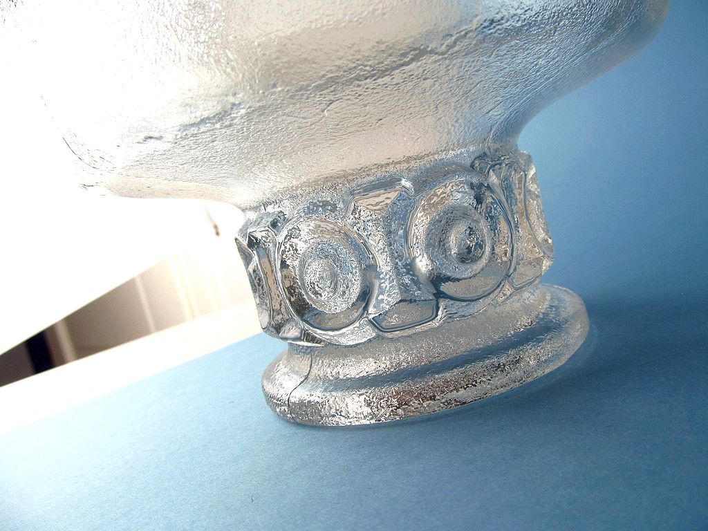 perełka designu 1970 patera kryształowa na nodze