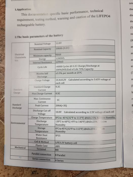 Аккумулятор батарея LiFepo4 12,8В 100Ач 12,8V100Ah smart Bluetooth AGM