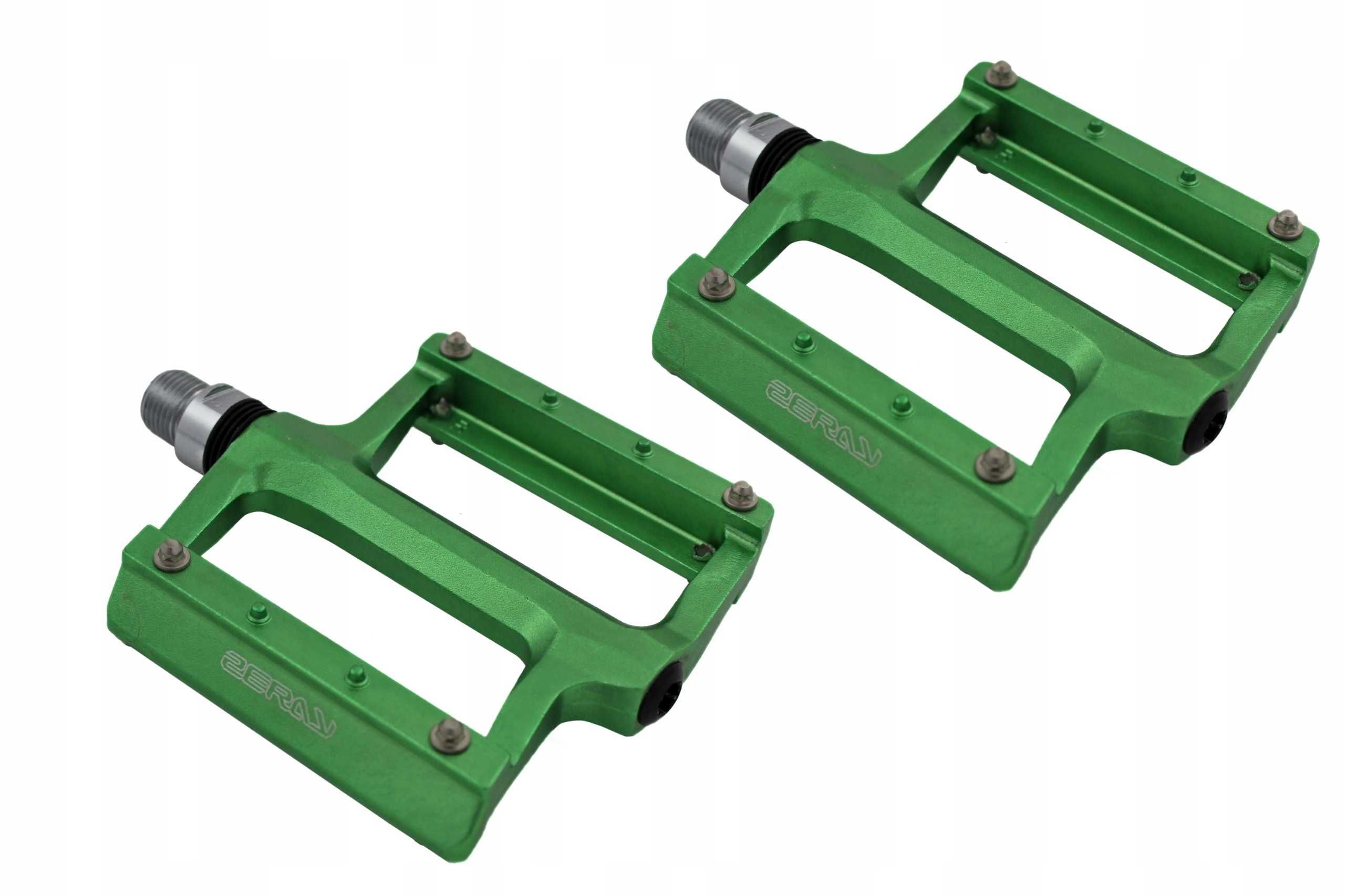 NOWE Pedały platformowe Zeray BMX/MTB ZP-D267 ZIELONY wersja BOX Krk